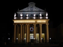 Benevento - Church of the Madonna delle Grazie illuminated